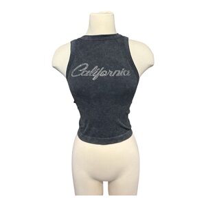 Women's Gray Sleeveless Top